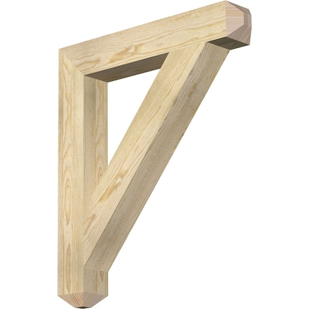 Ekena Millwork Traditional Craftsman Rough Sawn Bracket, Douglas Fir, 4"W x 26"D x 30"H BKT04X26X30TRA04RDF